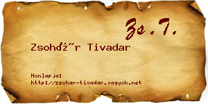 Zsohár Tivadar névjegykártya