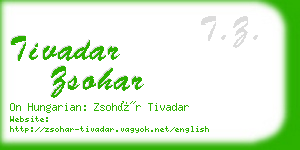 tivadar zsohar business card